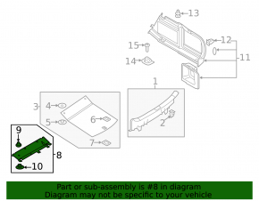 Boot floor fastening Audi A4 B8 08-16 sedan