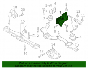Left Engine Mount Bracket Porsche Cayenne 958 11-17 4.8 Turbo