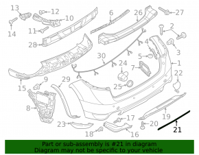 Lower grille rear bumper Porsche Cayenne 958 11-14