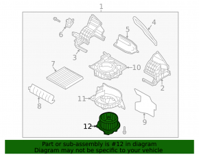 Motor heater fan Hyundai Veloster 12-17