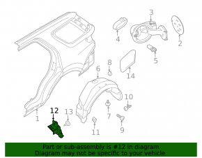 Mudguard rear right Ford Explorer 11-19 on the threshold