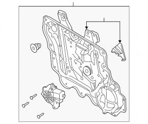 Window lifter with motor front right Ford Explorer 20-