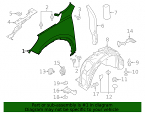 Front left wing Ford Escape MK4 20-24