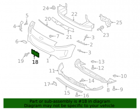 Ford Escape MK4 20-22 Front Bumper License Plate Frame