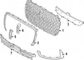 Lincoln Corsair 23-25 front bumper lower grille