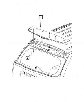 Jeep Compass 11-16 tailgate spoiler