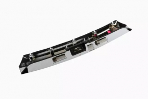 GMC Terrain 10-15 pre-rest trunk door molding chrome under camera with emblem, peeling chrome