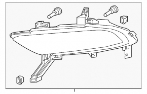 Fog lamp left PTF Nissan Maxima A36 16-18 prerest