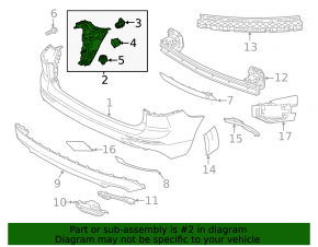 Right rear bumper mount Volvo XC60 18-21 broken