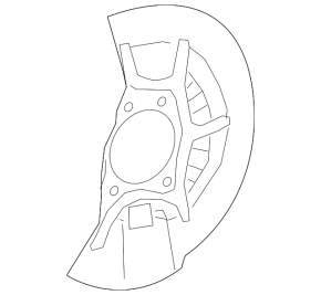 Front right brake disc cover Toyota Venza 21-
