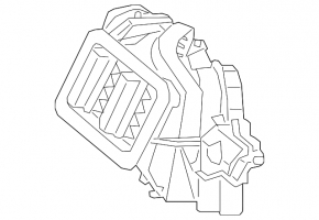 The bare heater housing and ventilation of the Audi Q5 80A 18-24