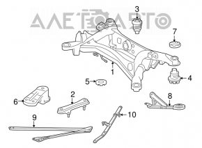 Rear subframe Lexus IS250 IS300 IS350 06-13 is rusty, silent parts need to be replaced