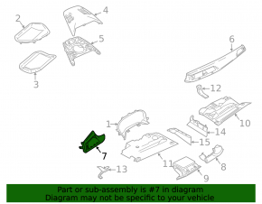 Left front panel trim for BMW 5 G30 17-20, walnut root wood, with backlight