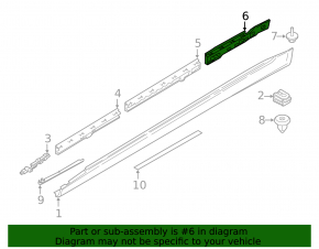 Fastening of threshold right rear right BMW 7 G12 16-22