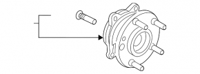 Rear left hub Hyundai Elantra AD 17-20