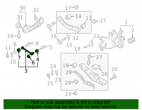 Rear left transverse control arm Hyundai Tucson 17-21