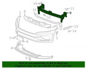 Front bumper reinforcement VW Passat 20-22
