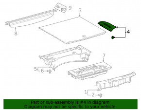 Trunk lid right Toyota Venza 21- black LE