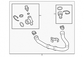 Lower cooling pipe Audi A3 8V 15-20 1.8T, 2.0T with sensor