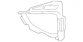 Right headlight frame on the bumper of a Mitsubishi Eclipse Cross 18-25