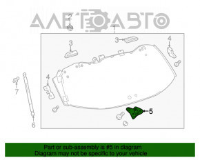 Toyota Highlander 14-19 trunk glass bracket for opening glass