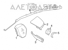 Airbag knee driver's left Mitsubishi Outlander Sport ASX 16-23 rest