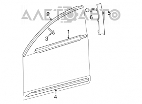 Front right side door trim for Lexus GS300 GS350 GS430 GS450h 06-11