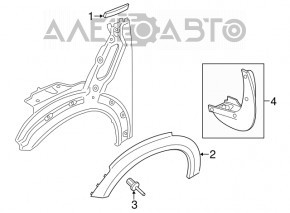 Mudguard front left Mini Cooper Countryman R60 10-16