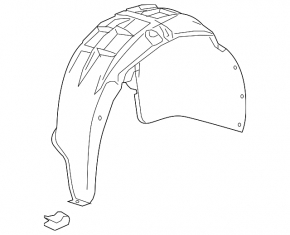 Rear right fender liner Chevrolet Malibu 16-23 torn