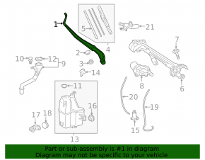 Wiper arm right Toyota Venza 21-