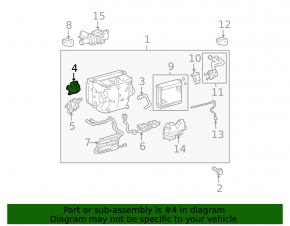 Actuator motor heater drive air conditioner mode Toyota Prius 20 04-09