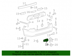 Parking sensors front Lexus ES350 07-09 with ring