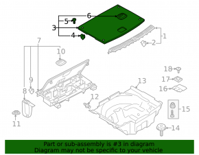 Audi A5 F5 19-25 5D black trunk floor, ready for cleaning