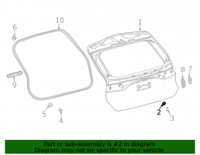 Left tailgate bumper Toyota Venza 21- on the door