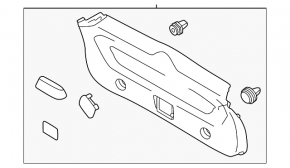 Black lower trunk lid trim for Subaru Forester 25-26