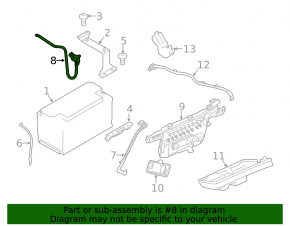 Battery terminal negative Porsche Panamera 10-16 cut wire