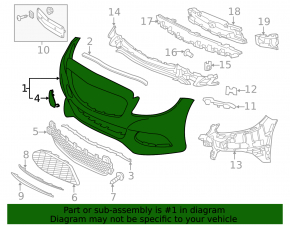 Bare front bumper for Mercedes C-class W205 300/350e/350h/400 15-18 without parking sensors