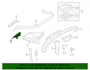Right lower wiper grille seal for Mercedes W213 E 17-23