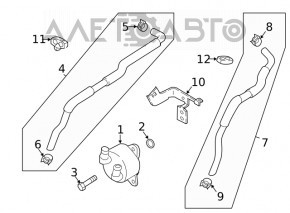 Pipes for gearbox cooler Mazda 6 18-21 long