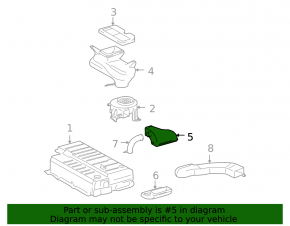 Air duct on the high-voltage battery side of the Toyota Camry V40 hybrid