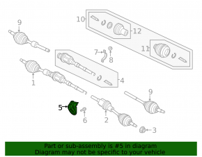 Front right axle shaft bracket Ford Ecosport 18-22 rusty
