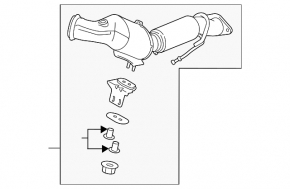 Downpipe with catalytic converter Lincoln MKC 15- 2.0T
