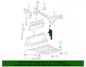 Radiator deflector left Ford Mustang Mach-E 21-23