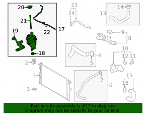 Expansion tank for cooling Mazda CX-30 20- with cover