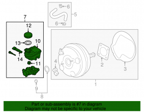 Master brake cylinder with reservoir Subaru Impreza 17-23 GK automatic transmission