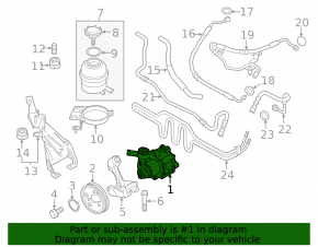 Power Steering Pump BMW X1 E84 13-15 Hydraulic, 2.0L, X1.28i Series