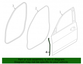 Door seal, side front right BMW X7 G07 19-