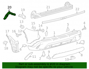 Rear bumper mount, left wing, Toyota Corolla Cross 22-26