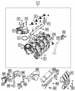 Intake manifold protection Jeep Compass 17-22 2.4