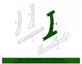 Body pillar central right Mitsubishi Outlander Sport ASX 10-23